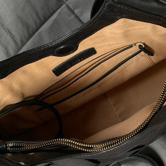 HOBO Black weaved soft pebbled Leather Shoulder Bag - Picture 12 of 16